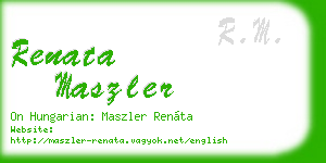 renata maszler business card